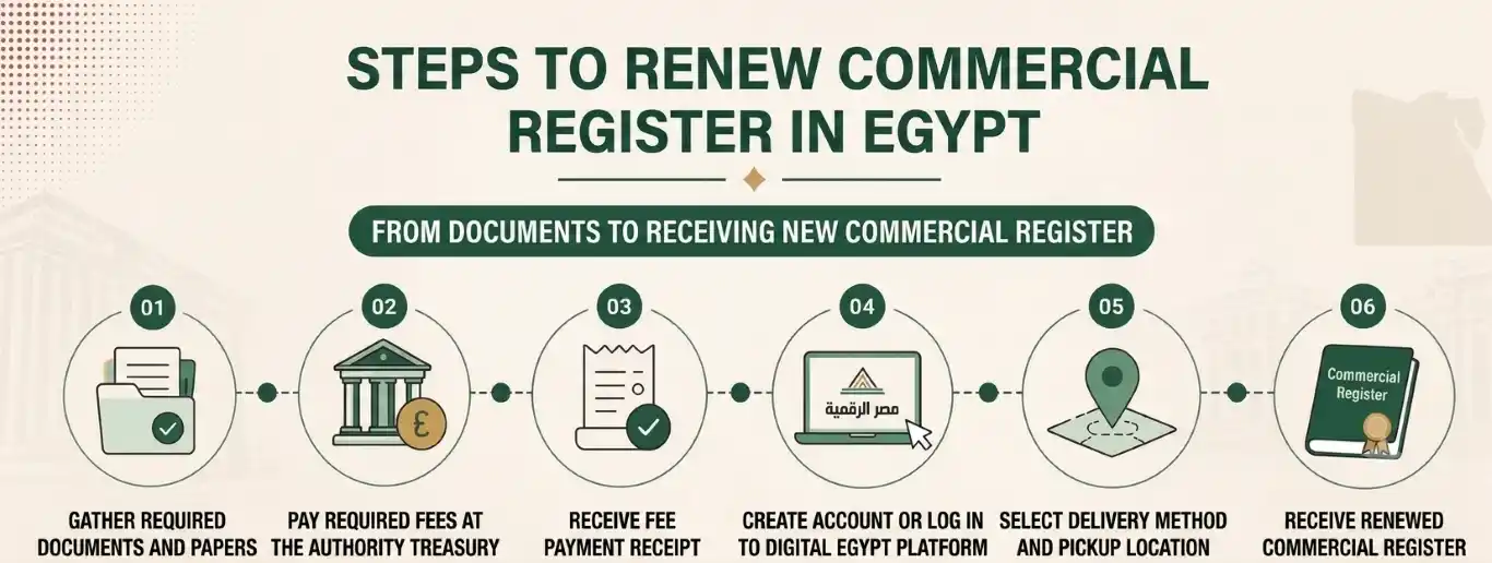 Renewing the Commercial Registration for Capital Companies in Egypt: Steps and Fees